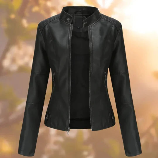 Chic Women's Genuine Leather Outerwear