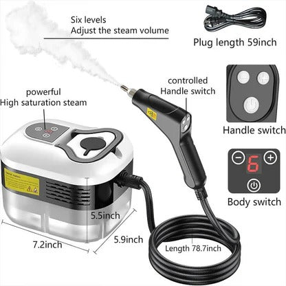 Powerful Handheld Steam Cleaner with 4.5 Bar Pressure & 5 Attachments