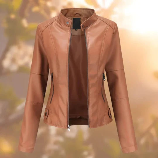 Chic Women's Genuine Leather Outerwear