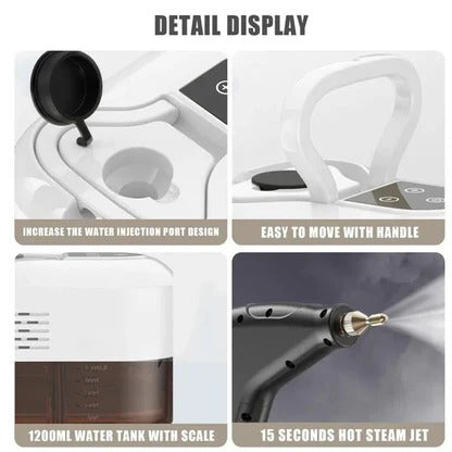 Powerful Handheld Steam Cleaner with 4.5 Bar Pressure & 5 Attachments