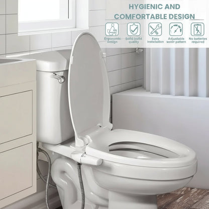 Smart Bidet Attachment with Adjustable Pressure and Dual Nozzles