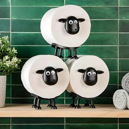 Charming Vertical Toilet Paper Holder Set with Animal Design – 3-Pack