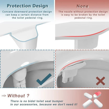 Smart Bidet Attachment with Adjustable Pressure and Dual Nozzles