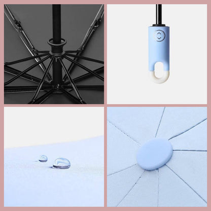 Instant Open Umbrella with 360° Swivel Handle & Hook Storage