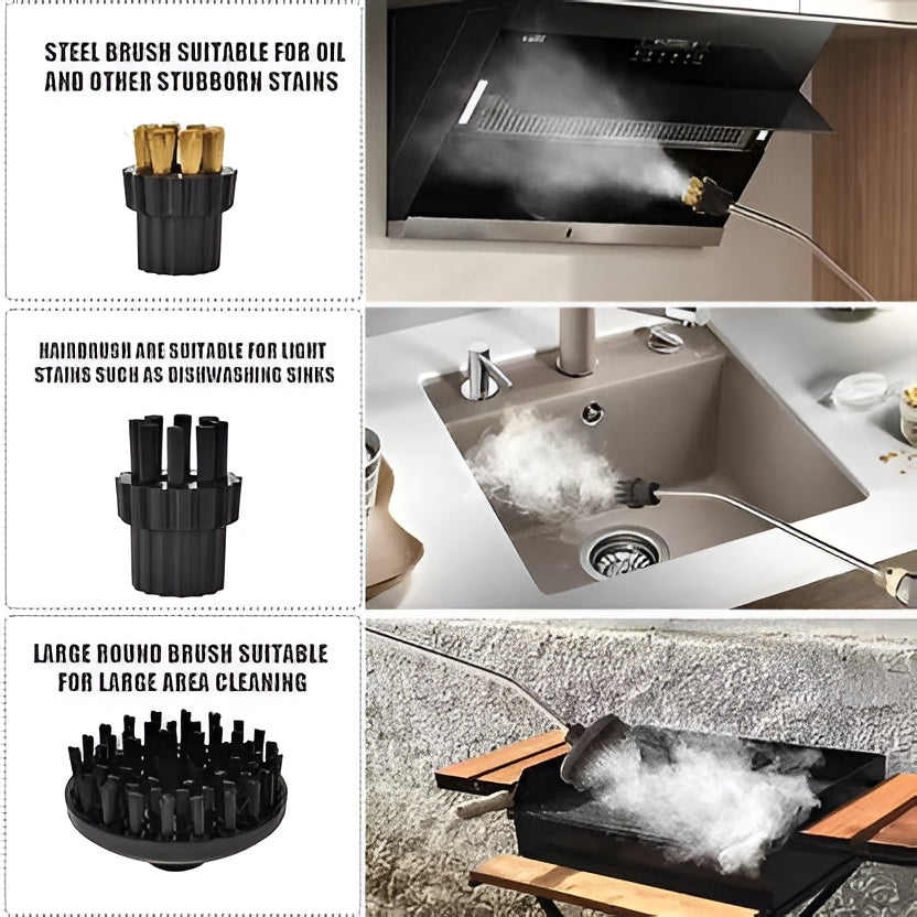 Portable Steam Cleaning Device with 6 Speed Options and 5 Brush Attachments