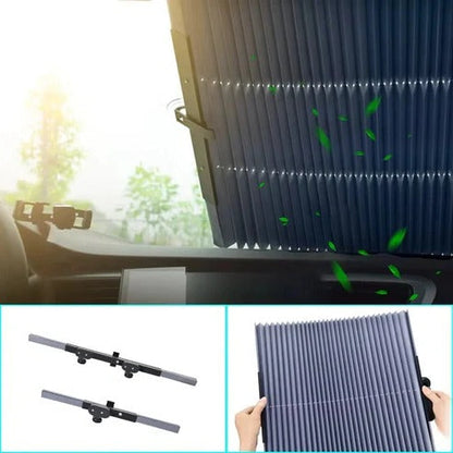 Instant Shade Car Sunblocker with Quick Roll Mechanism