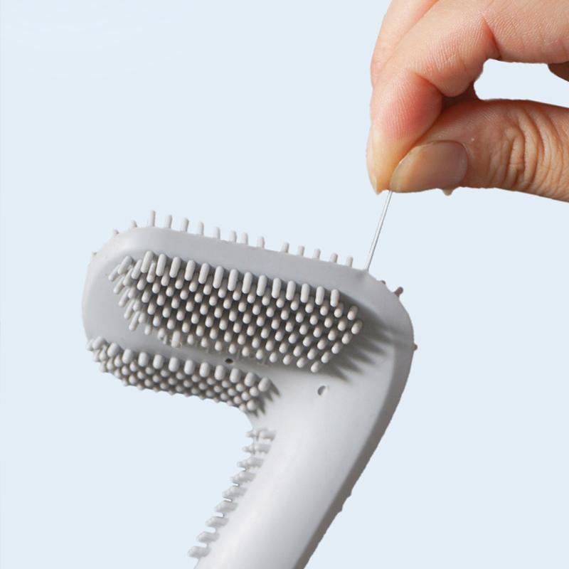Space-Saving Toilet Brush with Effortless Reach and Dry Holder