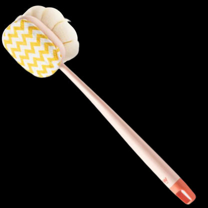 Extended Reach Bath Scrubber with Versatile Dual-Sided Head