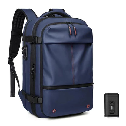 Expandable Travel Backpack with Compression, Wet/Dry Storage and Zipper