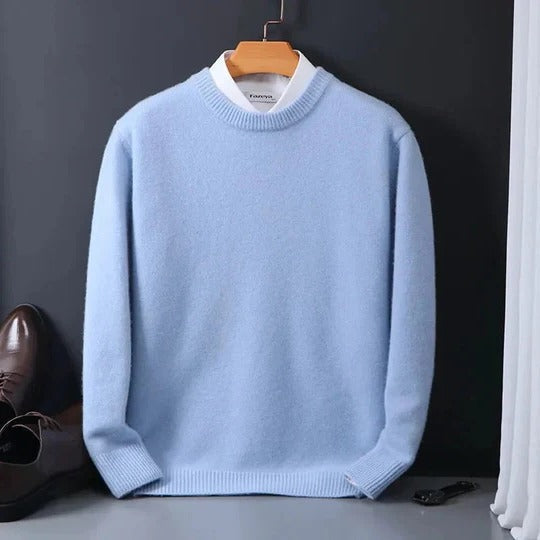 Men's Versatile Crew Neck Sweater for Chilly Days