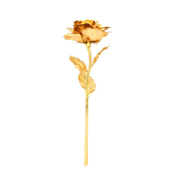 Everlasting Rose with Gold Finish and Elegant Gift Box