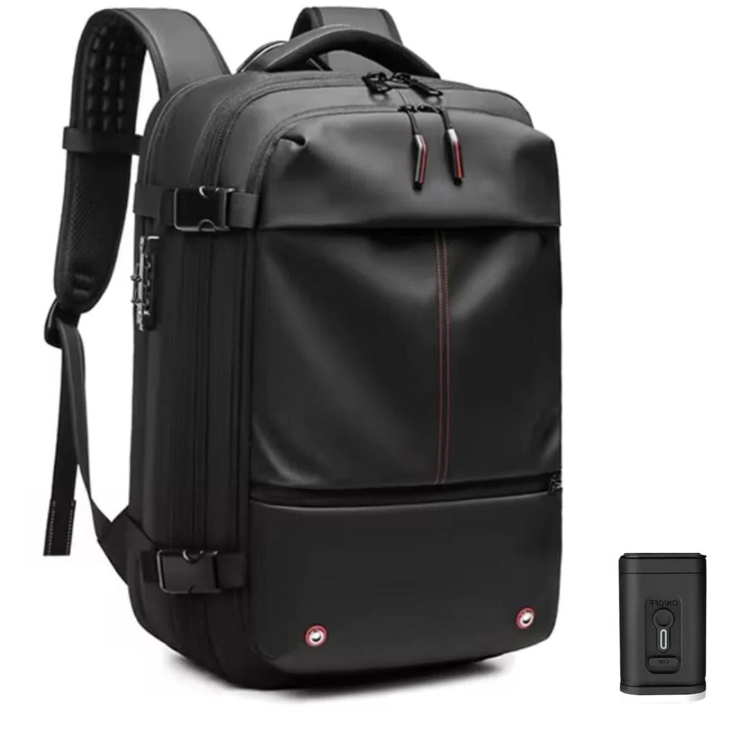 Expandable Travel Backpack with Compression, Wet/Dry Storage and Zipper