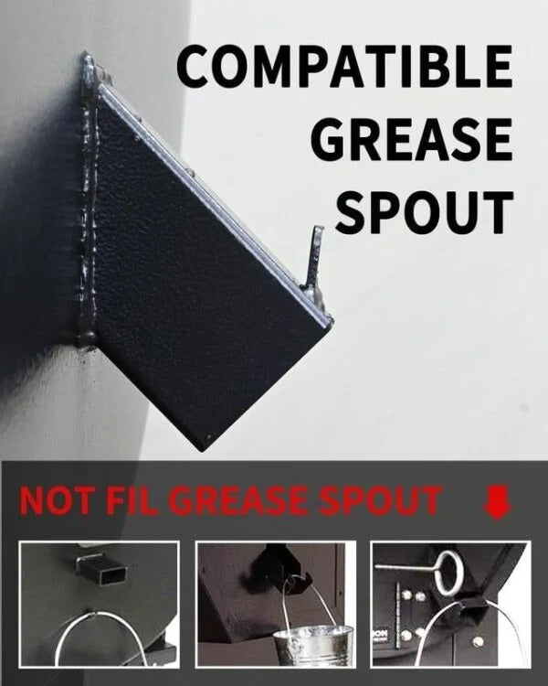 Leak-Proof Grease Collector with Lid and Reusable Liner for Grills