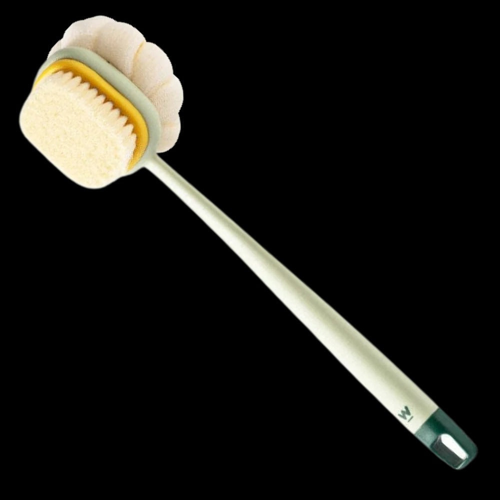 Extended Reach Bath Scrubber with Versatile Dual-Sided Head