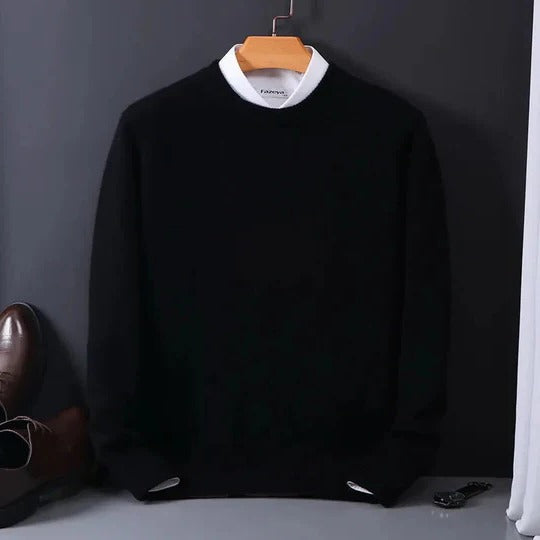 Men's Versatile Crew Neck Sweater for Chilly Days