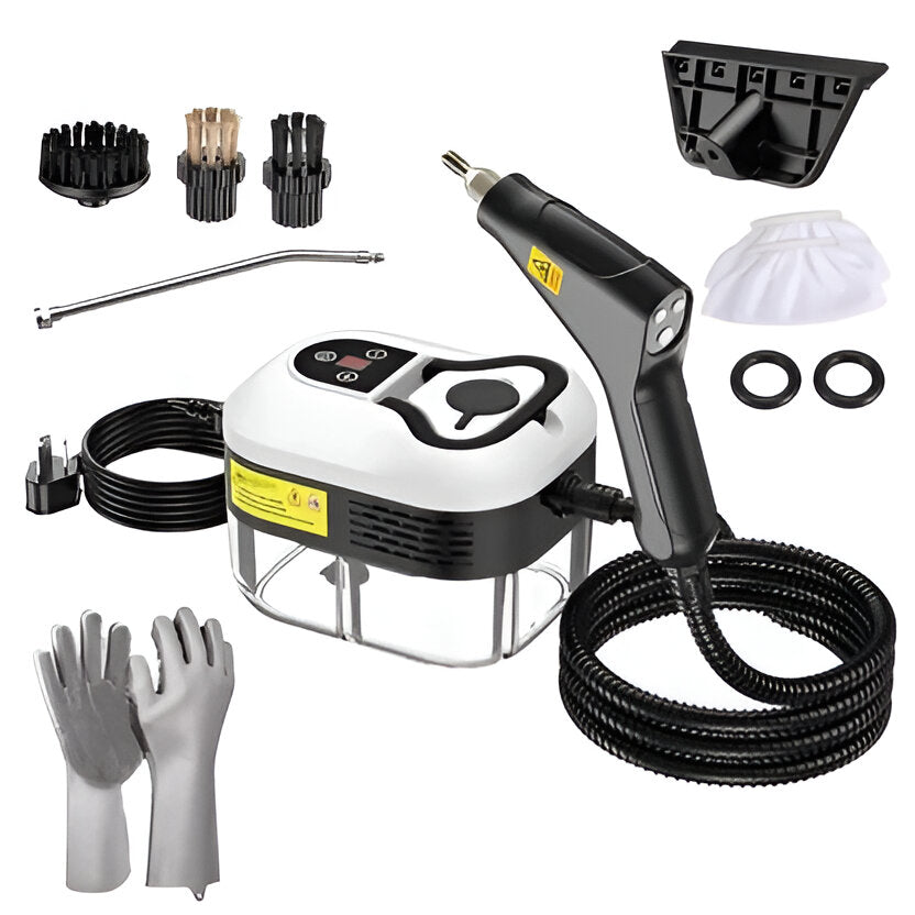 Portable Steam Cleaning Device with 6 Speed Options and 5 Brush Attachments