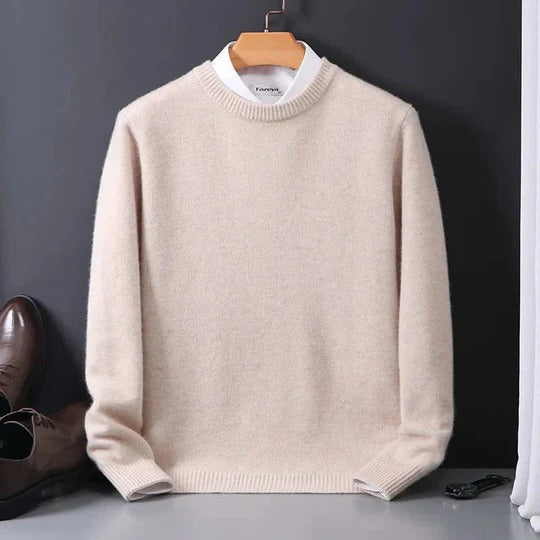 Men's Versatile Crew Neck Sweater for Chilly Days