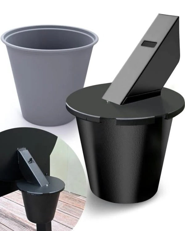 Leak-Proof Grease Collector with Lid and Reusable Liner for Grills