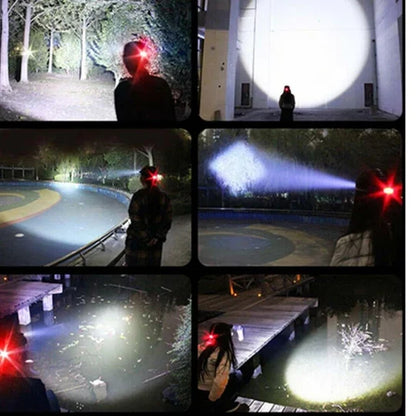 High-Performance Rechargeable Headlamp with Zoom Functionality