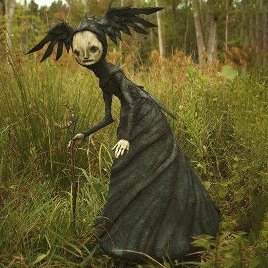 Enchanting Witch Figurine for Spooky Season Decor