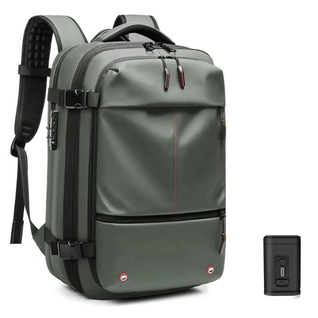 Expandable Travel Backpack with Compression, Wet/Dry Storage and Zipper