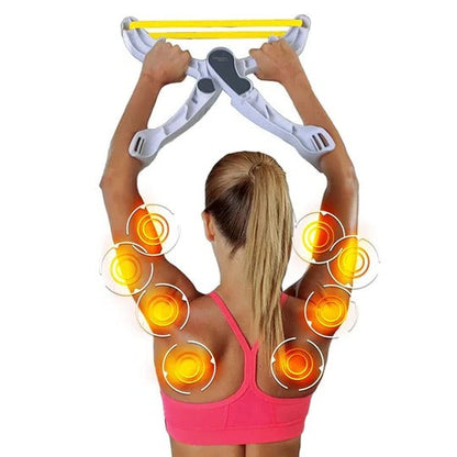 Space-Saving Resistance Trainer for Arms and Shoulders
