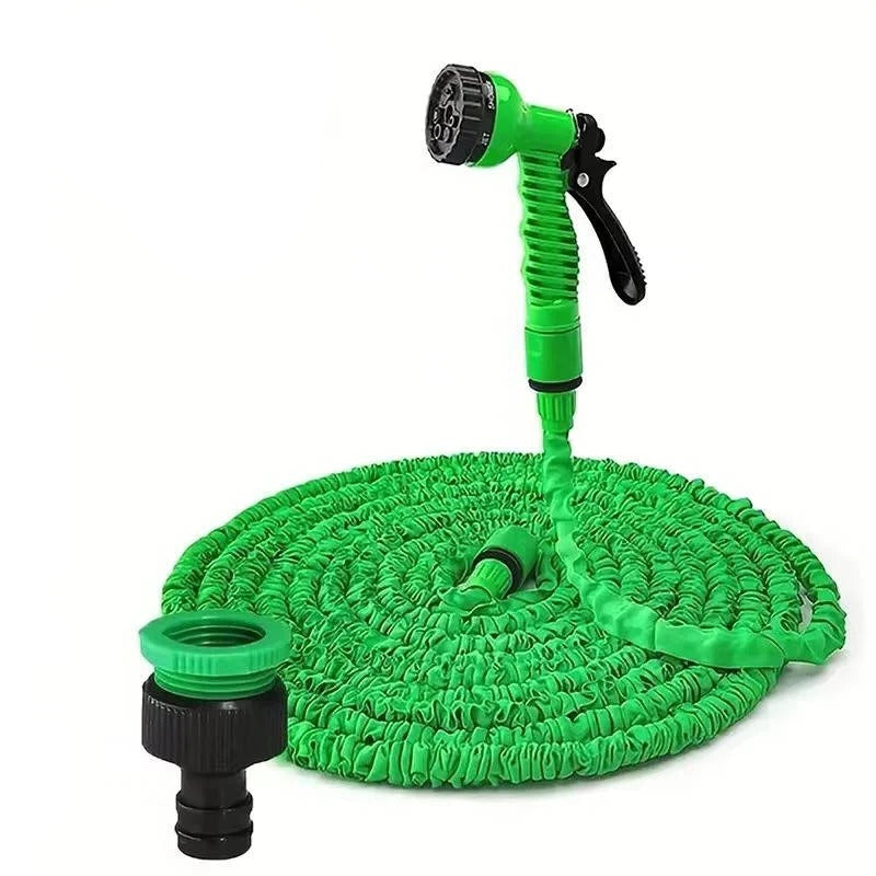 Flexible Watering Hose with Multi-Function Spray Nozzle