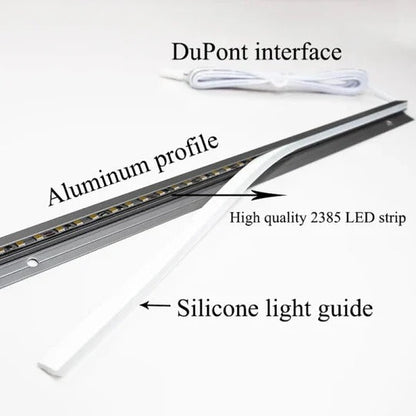 Sleek 45-Degree LED Cabinet Lighting Bars for Seamless Ambiance