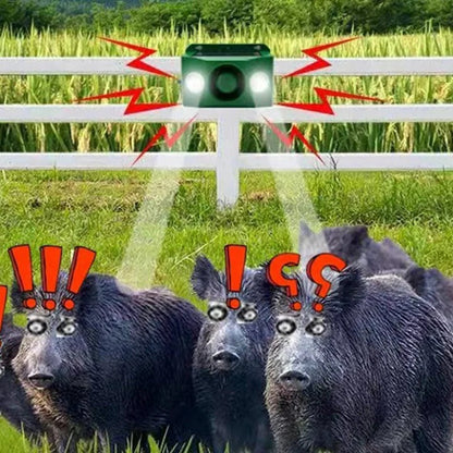 Solar-Powered Guardian Light with Alarm for Animal Deterrence