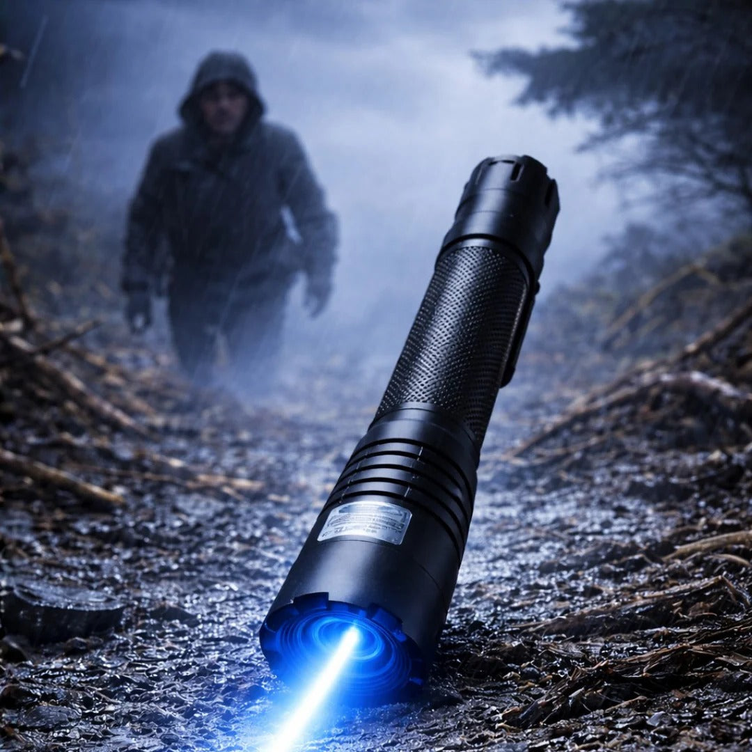 Rechargeable Blue Laser Pointer with Adjustable Lens for Long-Distance Signaling