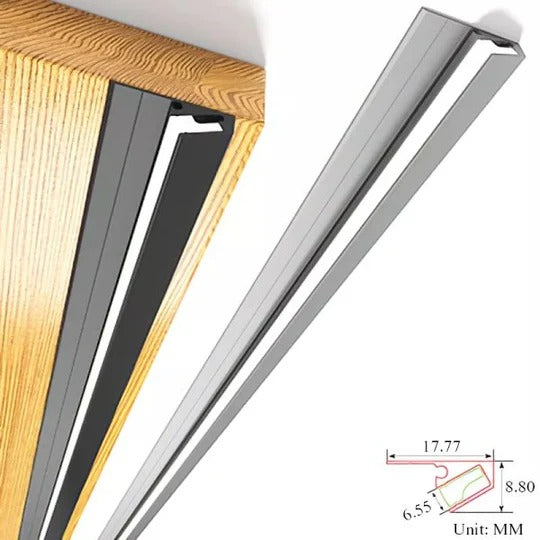 Sleek 45-Degree LED Cabinet Lighting Bars for Seamless Ambiance