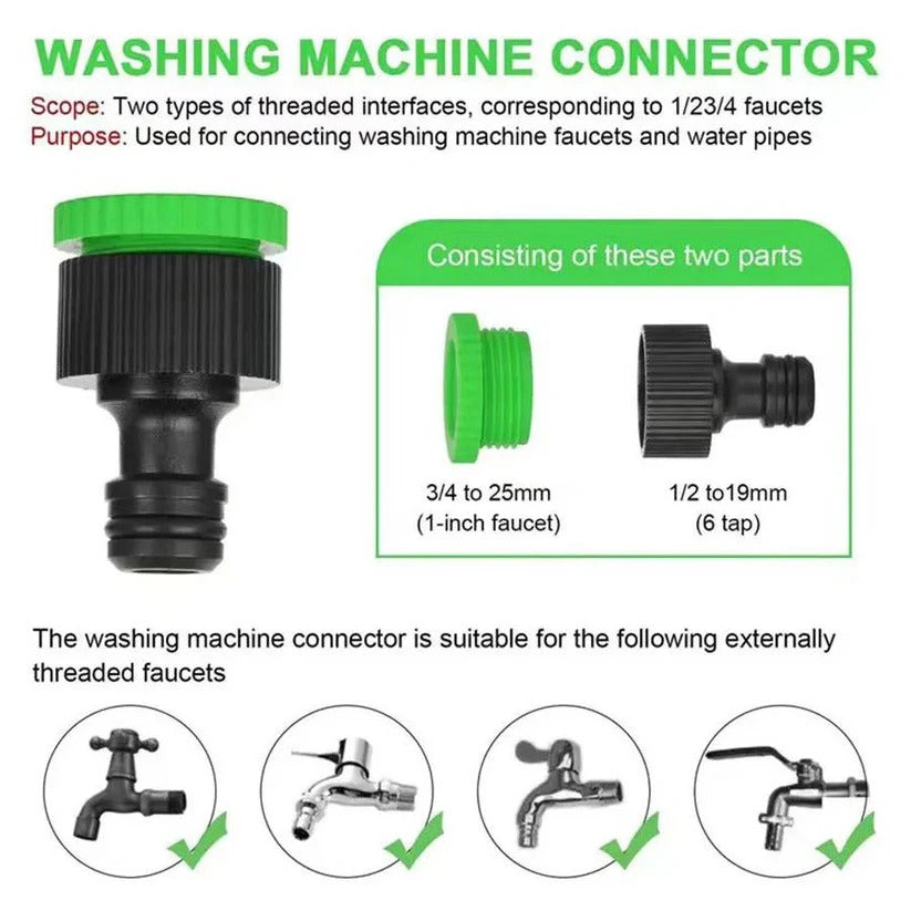Flexible Watering Hose with Multi-Function Spray Nozzle