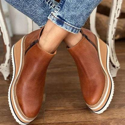 Comfortable Everyday Ankle Booties for Women with Side Zip and Grip Sole