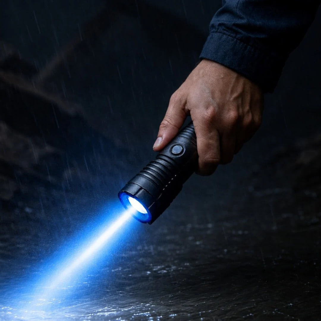 Rechargeable Blue Laser Pointer with Adjustable Lens for Long-Distance Signaling