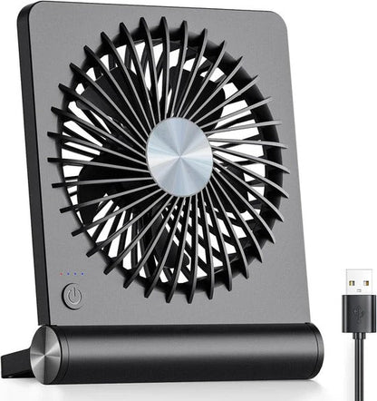 Compact Whisper-Quiet Desk Fan with USB Power and Custom Airflow