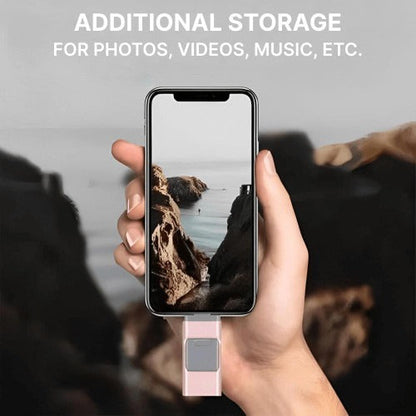32GB USB Flash Drive with Multi-Connector for iPhone, Android, PC