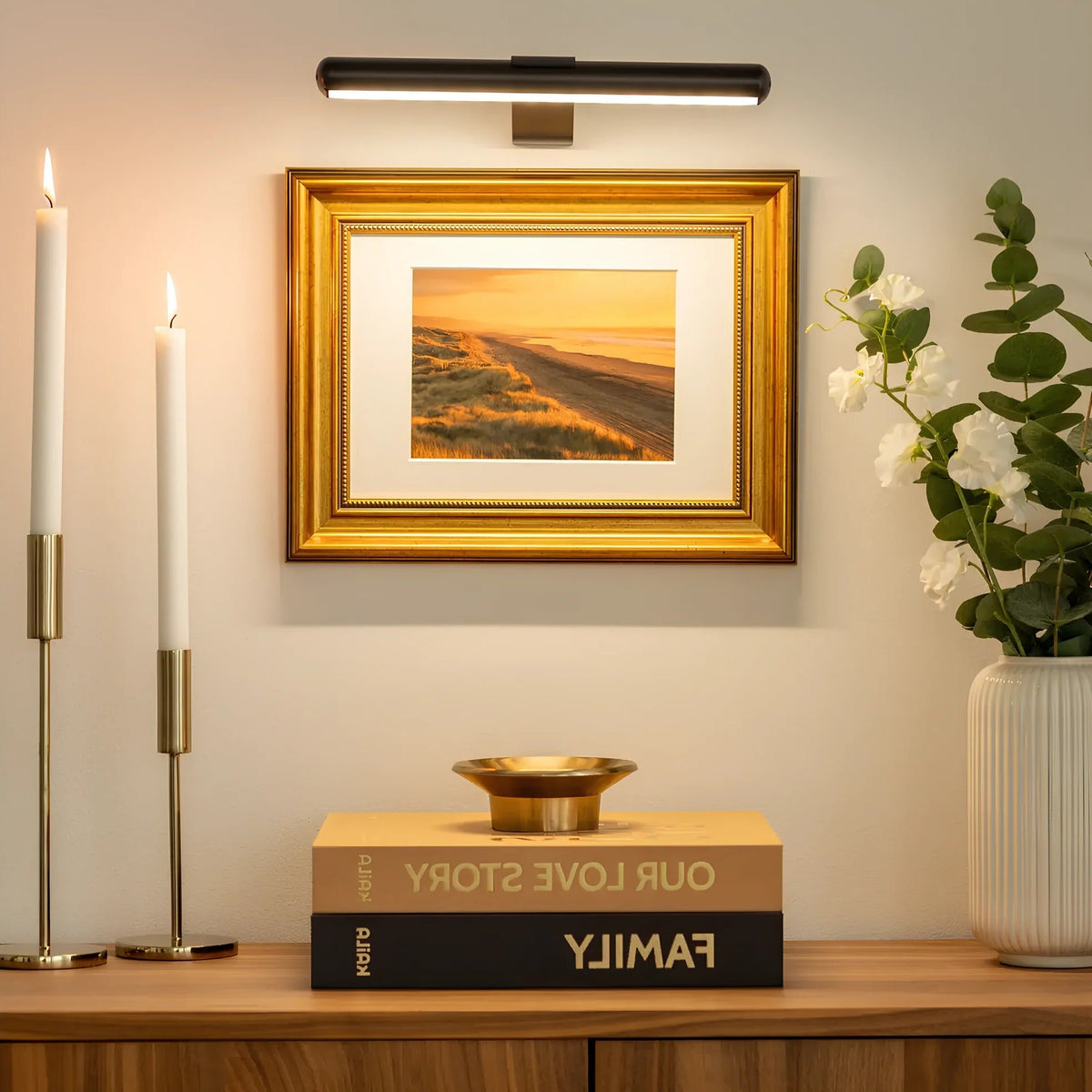Rechargeable Wireless LED Art Light with 360° Rotating Head and Dimming Feature