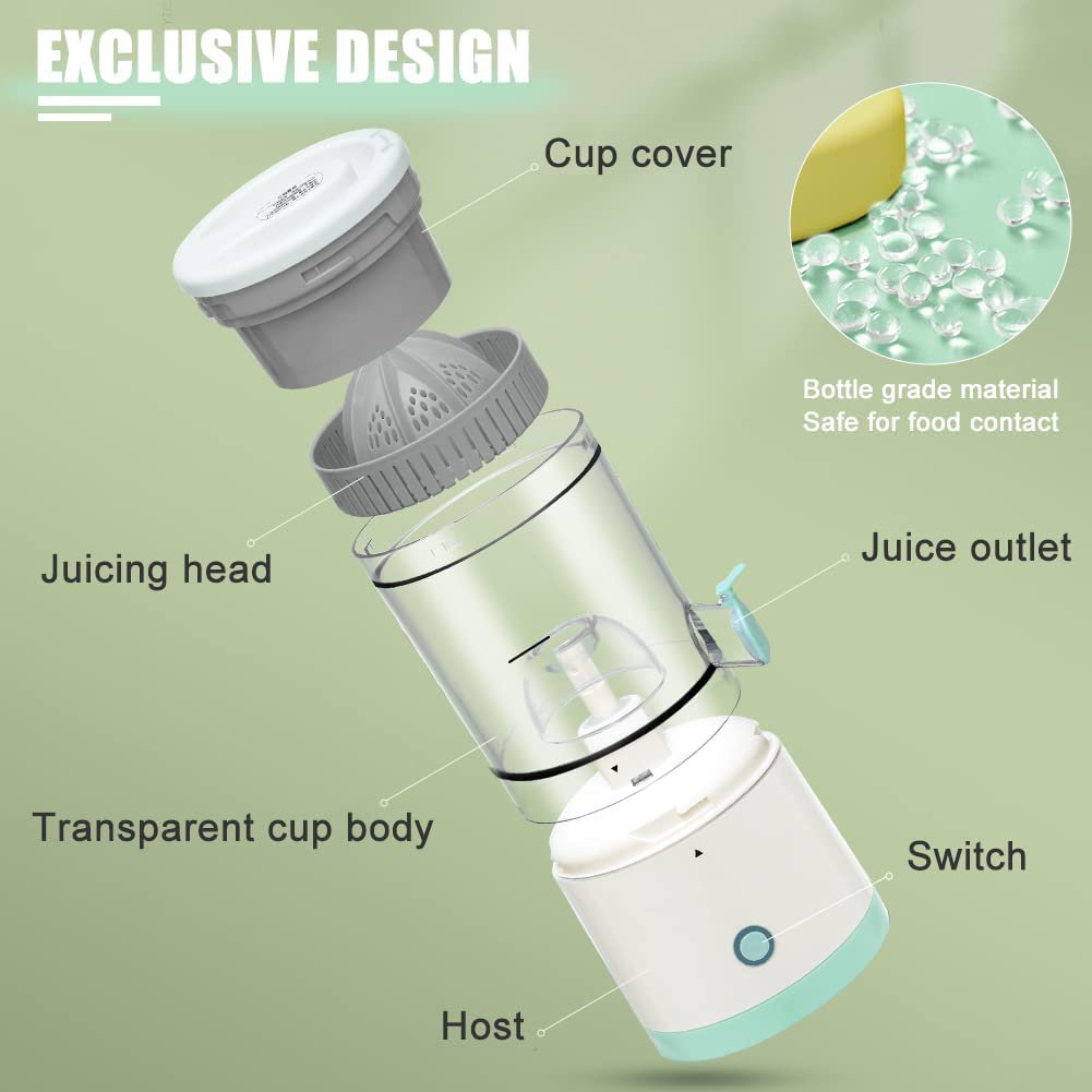 Portable Juicer with USB Charging – Rechargeable Blender for Smoothies and Fresh Juice, Travel-Friendly Cup for Gym