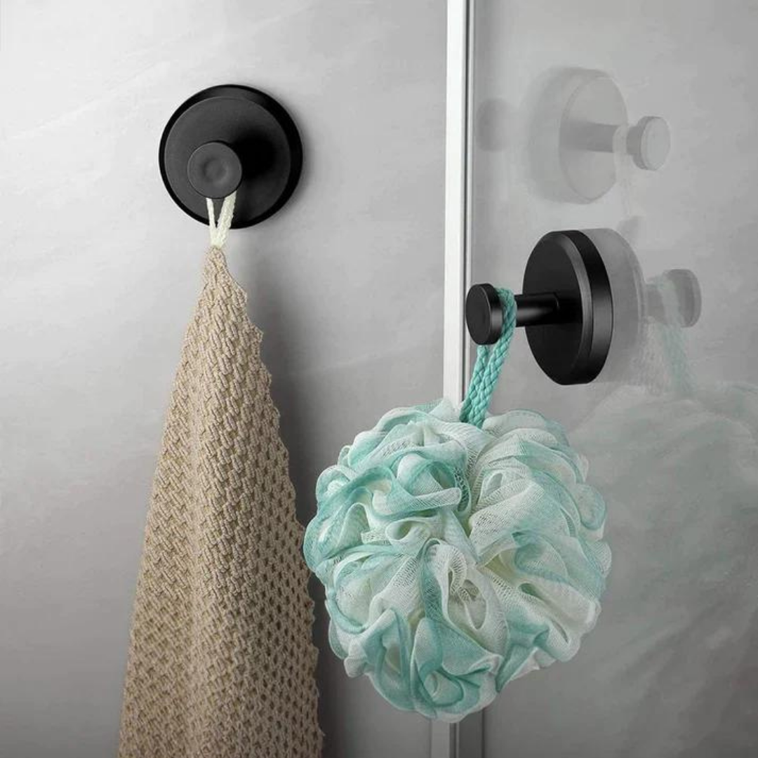 Easy-Install Suction Hooks with 15 lb Weight Capacity - 4-Pack