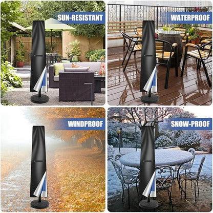 Outdoor Cantilever Umbrella Cover with Zipper and Telescopic Rod