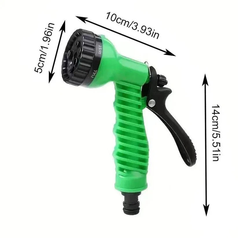 Flexible Watering Hose with Multi-Function Spray Nozzle