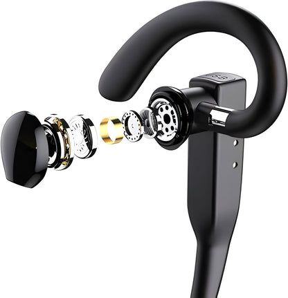 Bluetooth Headset with Dual Microphones for Clear Calls