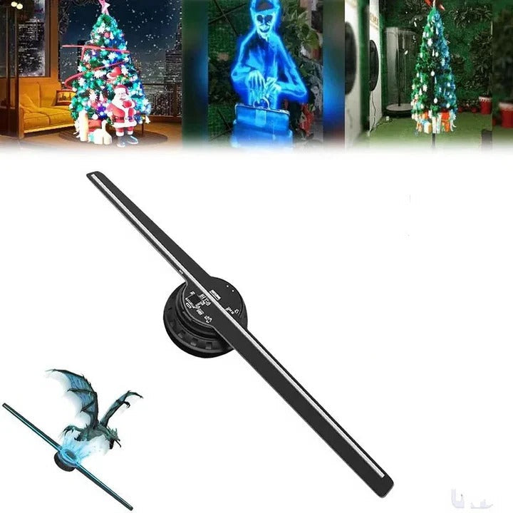 Dynamic Holographic Fan Projector for Mesmerizing Displays