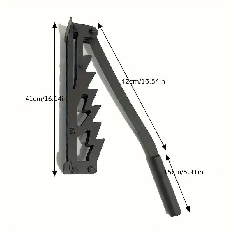 Manual Log Splitter for Firewood, Wall-Mounted with 180-Degree Adjustable Handle
