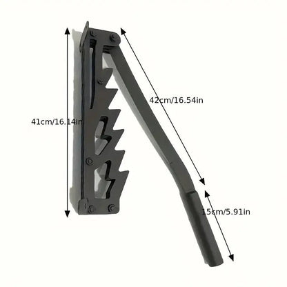 Manual Log Splitter for Firewood, Wall-Mounted with 180-Degree Adjustable Handle