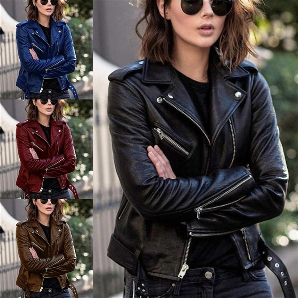 Stylish Biker Jacket in Premium Full-Grain Leather