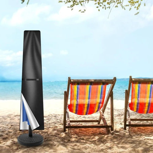 Outdoor Cantilever Umbrella Cover with Zipper and Telescopic Rod