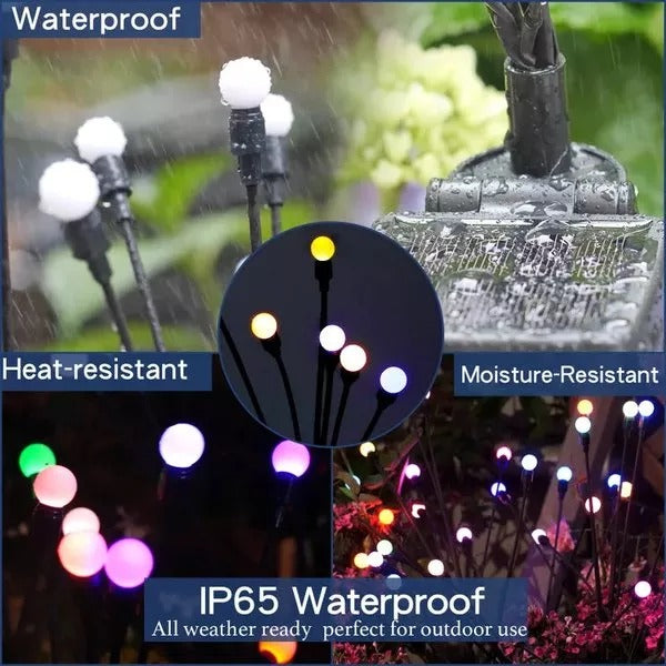 30in Solar Garden Light with Flexible Stems and Two Lighting Options
