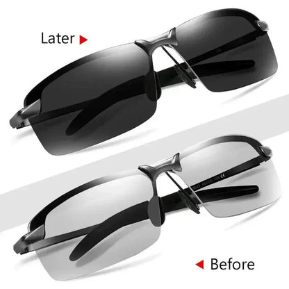 Adaptive Vision Sunglasses with Polarized Lenses for Outdoor Use