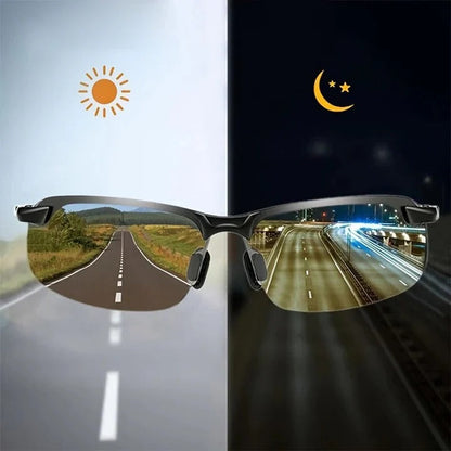 Adaptive Vision Sunglasses with Polarized Lenses for Outdoor Use